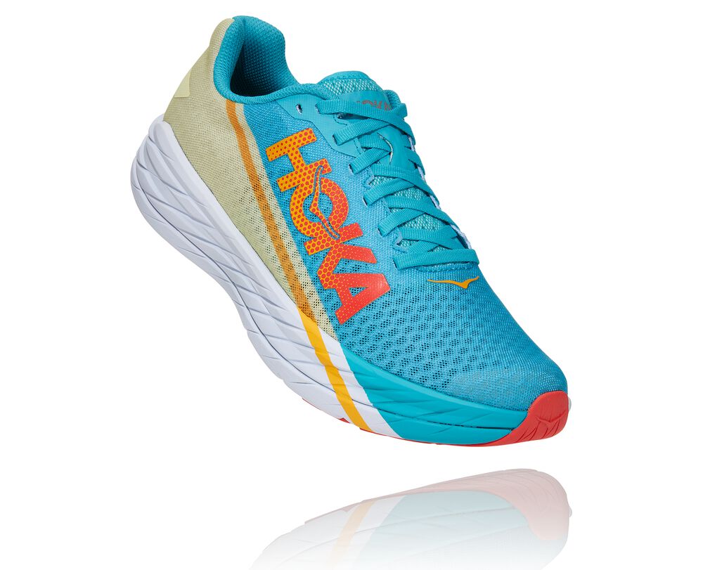 Hoka One One Rocket X Löparskor All Gender Blå/Gröna - SE-4596173